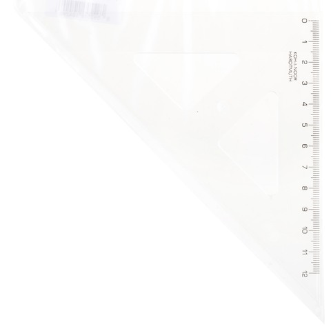 Trojúhelník 744100 45/141 čirý s kolmicí