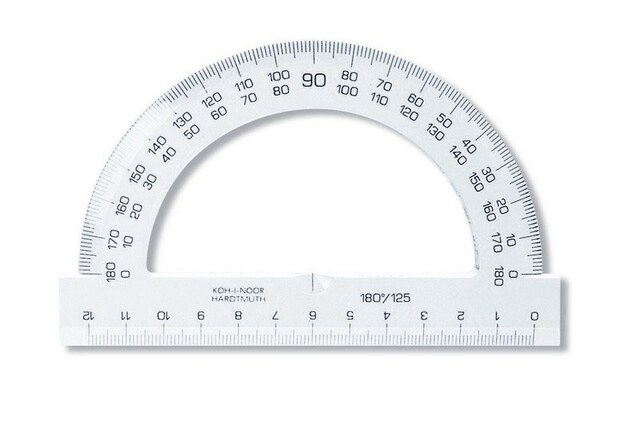 Úhloměr 746238 180/125 čirý