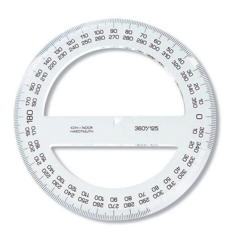Úhloměr 746328 360/125 čirý
