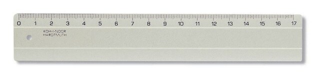 Pravítko 742531 17 cm čirý