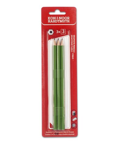 tužka grafitová č.3  - 3 ks na blistru