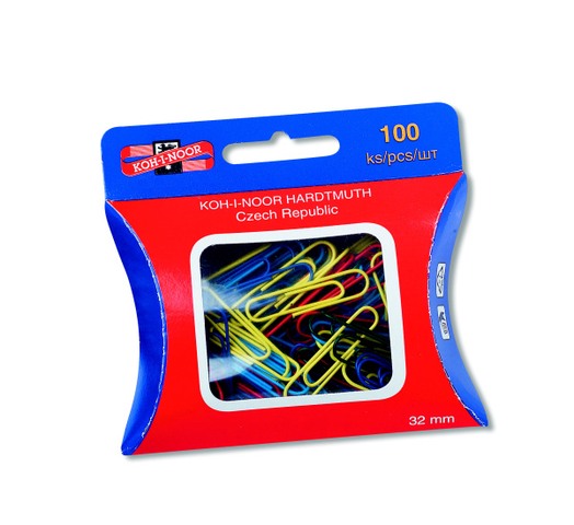 Kancel.sponky č.453B2/100/32mm barev.