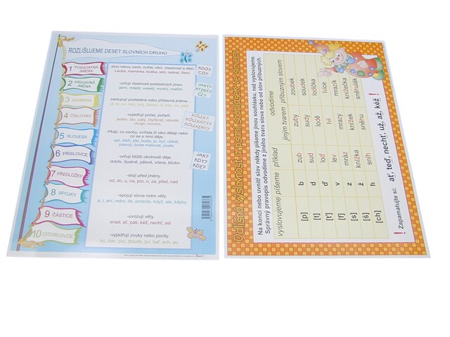 Tabulka SLOVNÍ DRUHY/SOUHLÁSKY A4