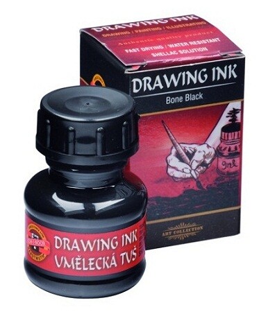 Tuš 141761 uměl. 2700 čerň kostní