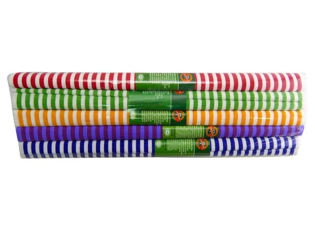 Papír krepový 9755  pruhovaný  MIX