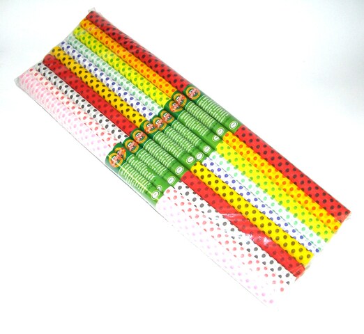 Papír krepový 9755  tečkovaný  MIX