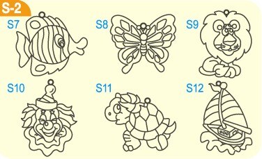 Sklíčka 9820 šablona malá mix