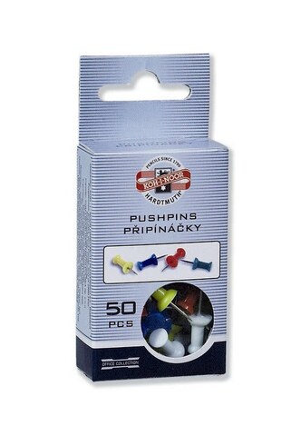 Připínáčky 50 ks barevné