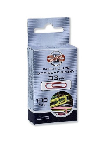 spony dopisové 33 mm barevné