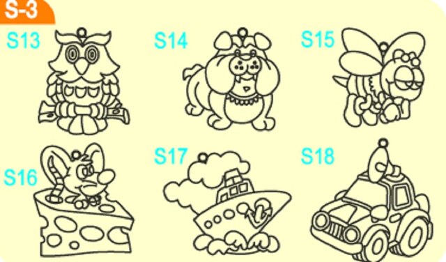 Sklíčka 9820 šablona malá mix