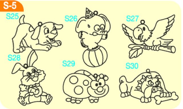 Sklíčka 9820 šablona malá mix