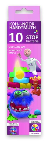 Plastelína 131810/10b.200g  STOP BACTERIA