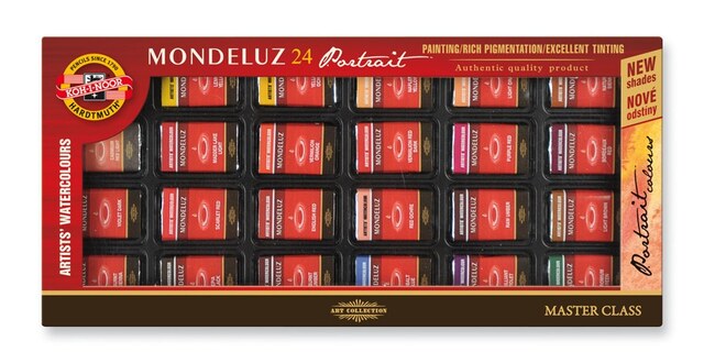 souprava akvarelových barev 1636 portrét