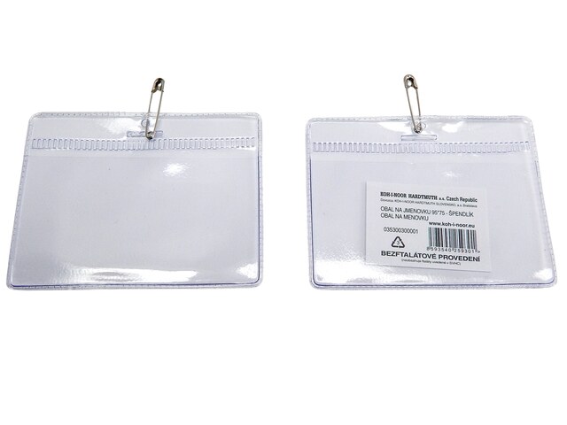 Obal 353003 na jmenovku se špendlíkem, bezftalátový