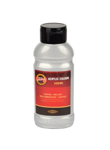 Barva akrylová 500ml  stříbrná 1627/0800