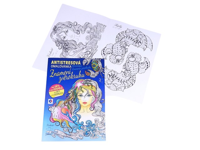 Omalovánky A4 Antistresové - Znamení zvěrokruhu /BO803/
