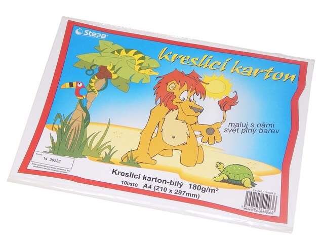 Karton kreslící A4 /180g / 10 ks