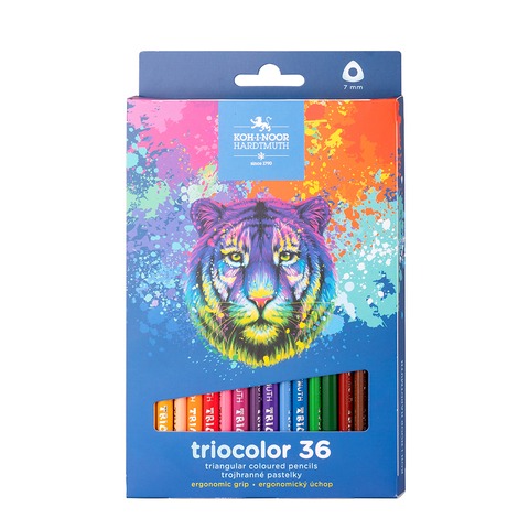 Pastelky 3135/36 trojhranné tenké  TYGR