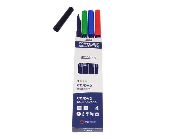 souprava permanantních popisovačů 4002 4 kulatý CD/DVD