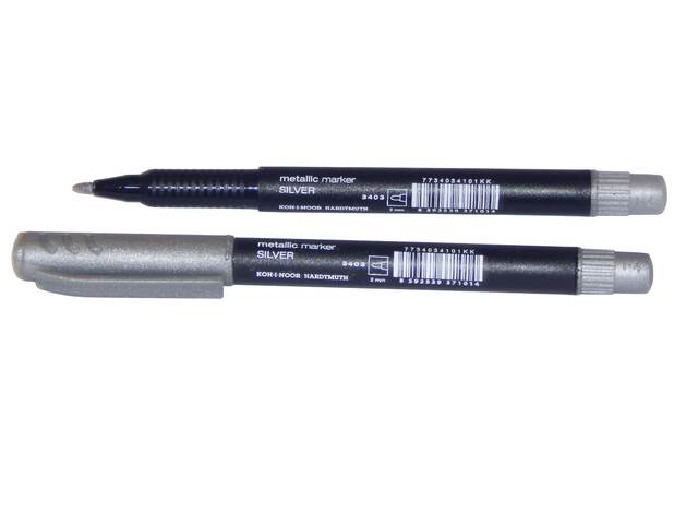 metalický popisovač 3403 stříbrný