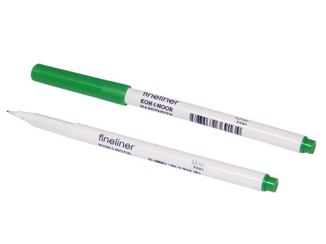 popisovač 7001 fine liner zelený trojhranný