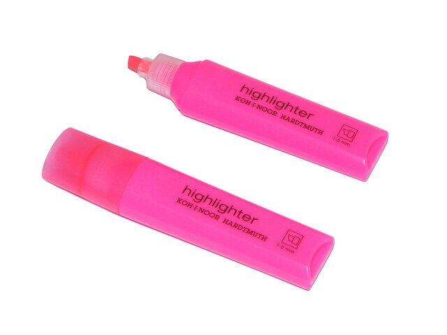 zvýrazňovač plochý 7501 růžový