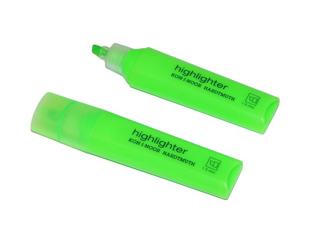 zvýrazňovač plochý 7501 zelený
