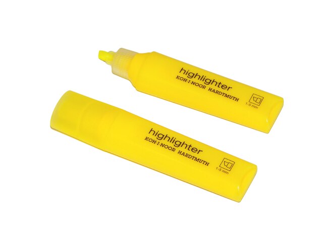 zvýrazňovač plochý 7501 žlutý