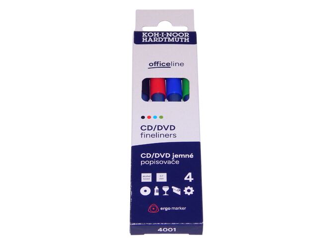 souprava popisovačů permanentních 4001 4 CD/DVD