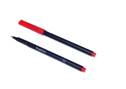 popisovač fine liner 7021 červená