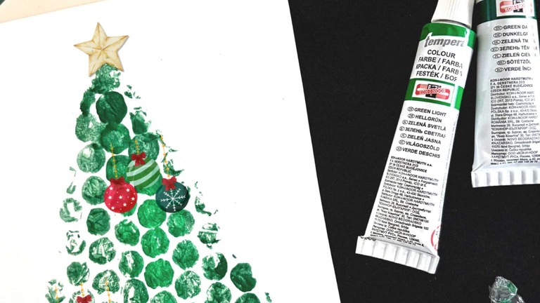 Jednoduchý vánoční stromeček s bublinkovou fólií