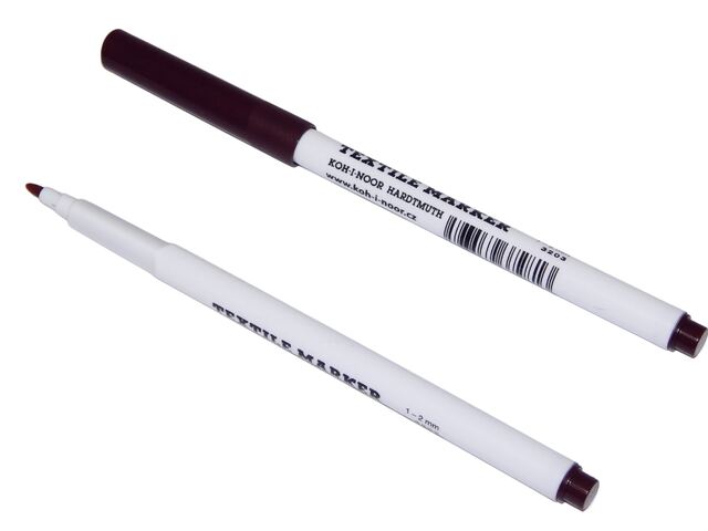 popisovač na textil 3203 hnědý