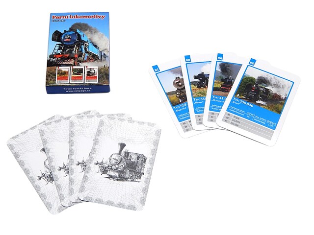 Karty PARNÍ LOKOMOTIVY kvarteto