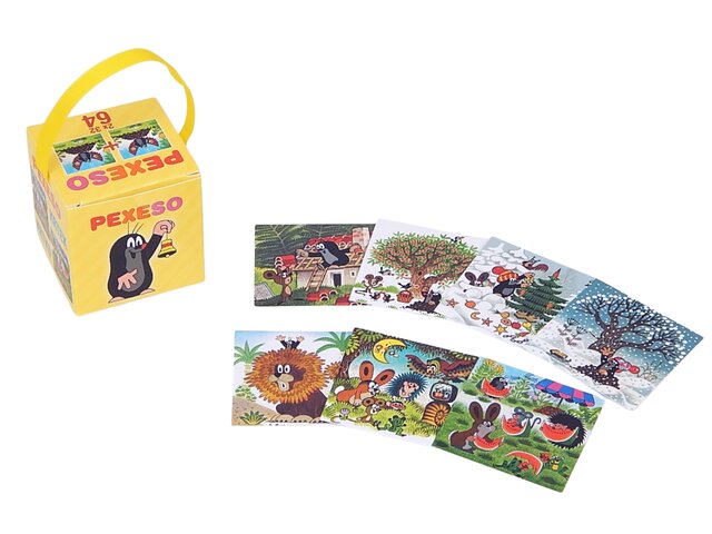 Pexeso v krabičce 6x6x6cm Krtek