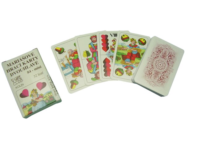 Karty 1648 Mariáš dvouhlavý mini, krajka