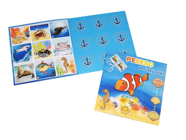 Pexeso sešitové s MAXI kartičkami MOŘSKÝ SVĚT
