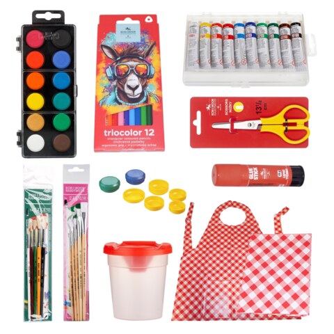 Výhodný set na výtvarnou výchovu MEDIUM červená