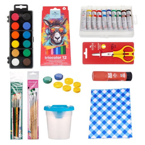 Výhodný set na výtvarnou výchovu MEDIUM modrá