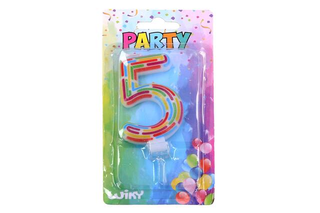 Párty svíčka číslo 5 Čárky (W017551)