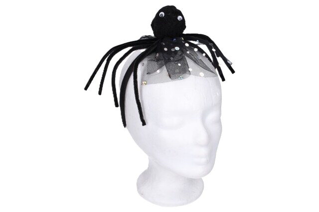 Set karneval - čelenka s ozdobou černý pavouk W053405