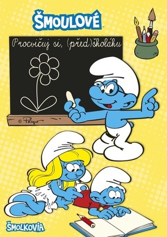 Procvičuj si, předškoláku + stíratelný popisovač Šmoulové