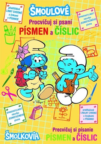 Procvičuj si psaní písmen a číslic Šmoulové (AK9763)