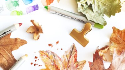 Podzimní kresba s Wax Aquarell